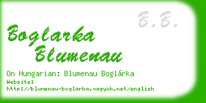 boglarka blumenau business card